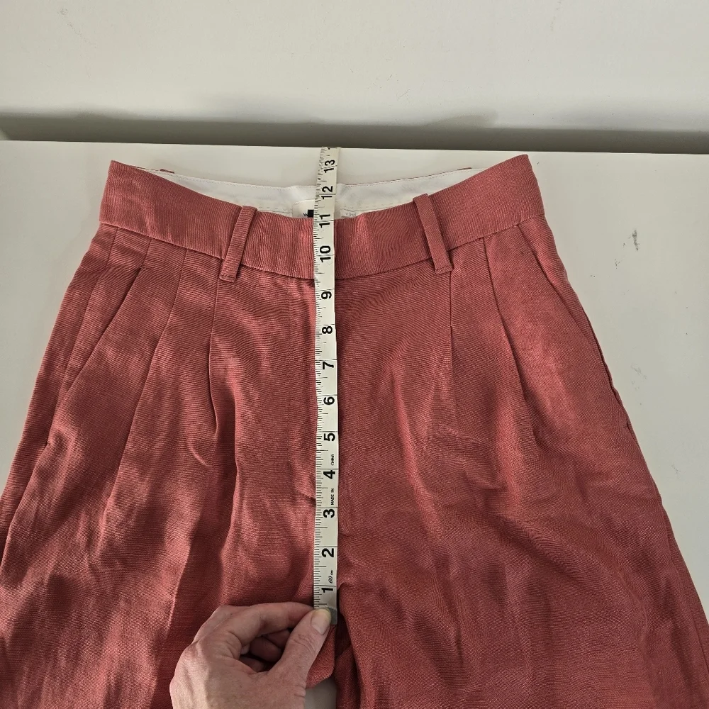 Wilfred The Effortless Pant Linen High Waist Wide Leg 0 Moroccan Spice Pink
